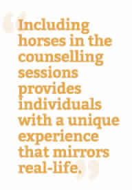 Including horses in counselling provides unique experiences